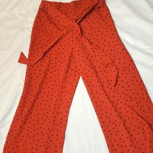 Polka dot dress pants